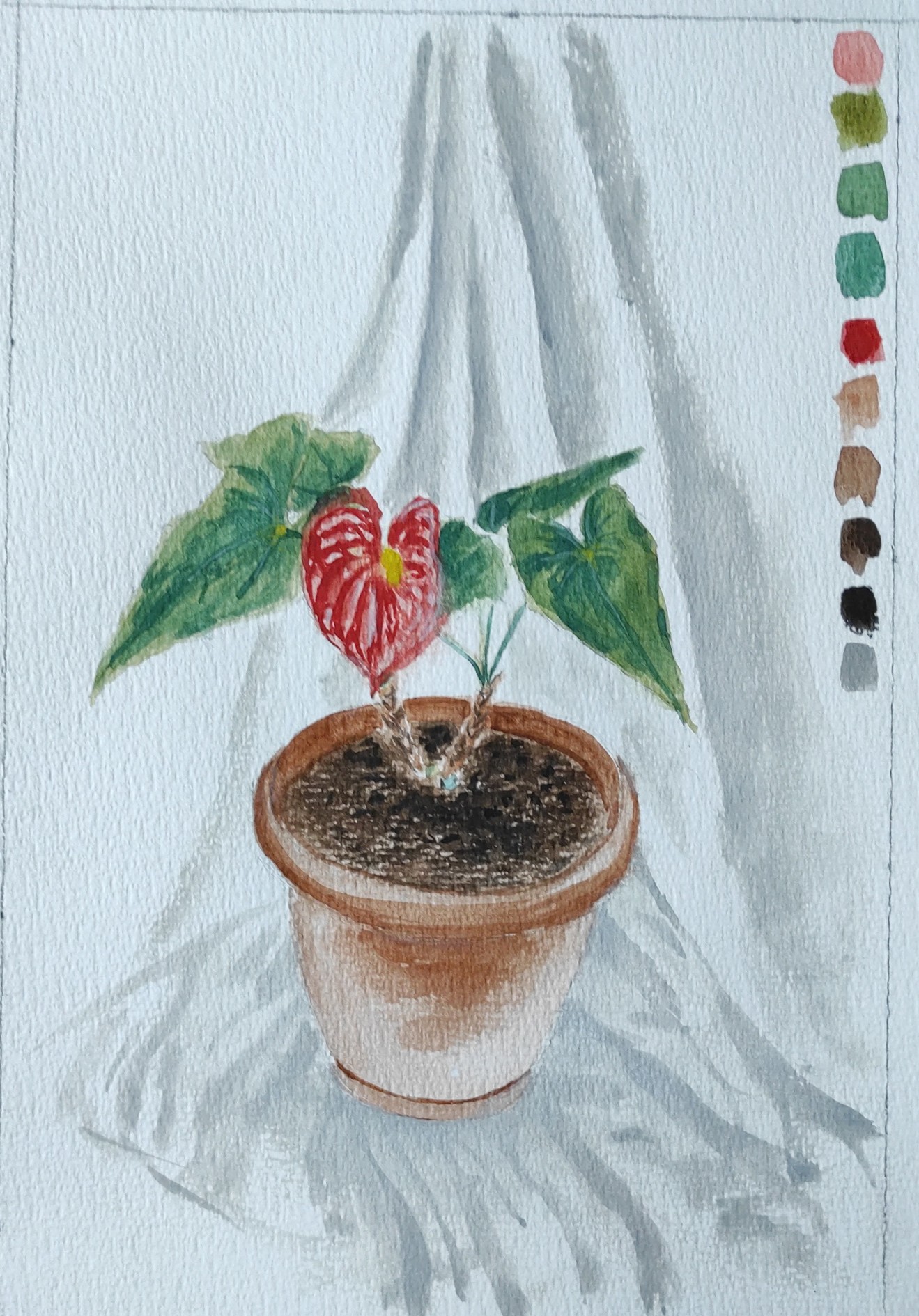 Natürmort Sulu Boya 21x29